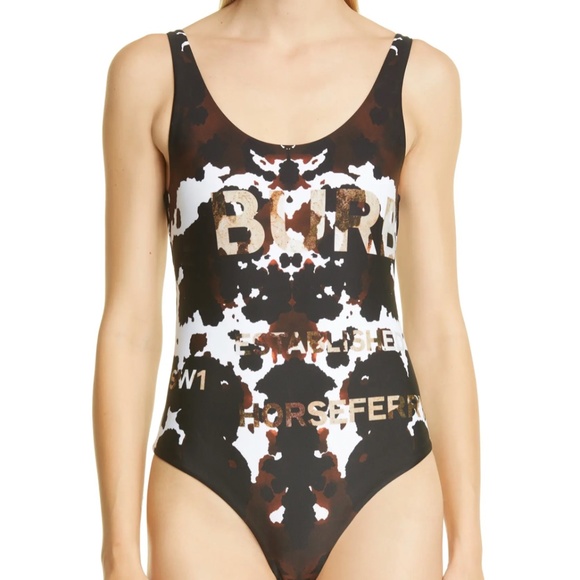 BURBERRY Multicolour Jolie Cow Print Swimsuit One-piece Bathing Suit - Picture 2 of 13